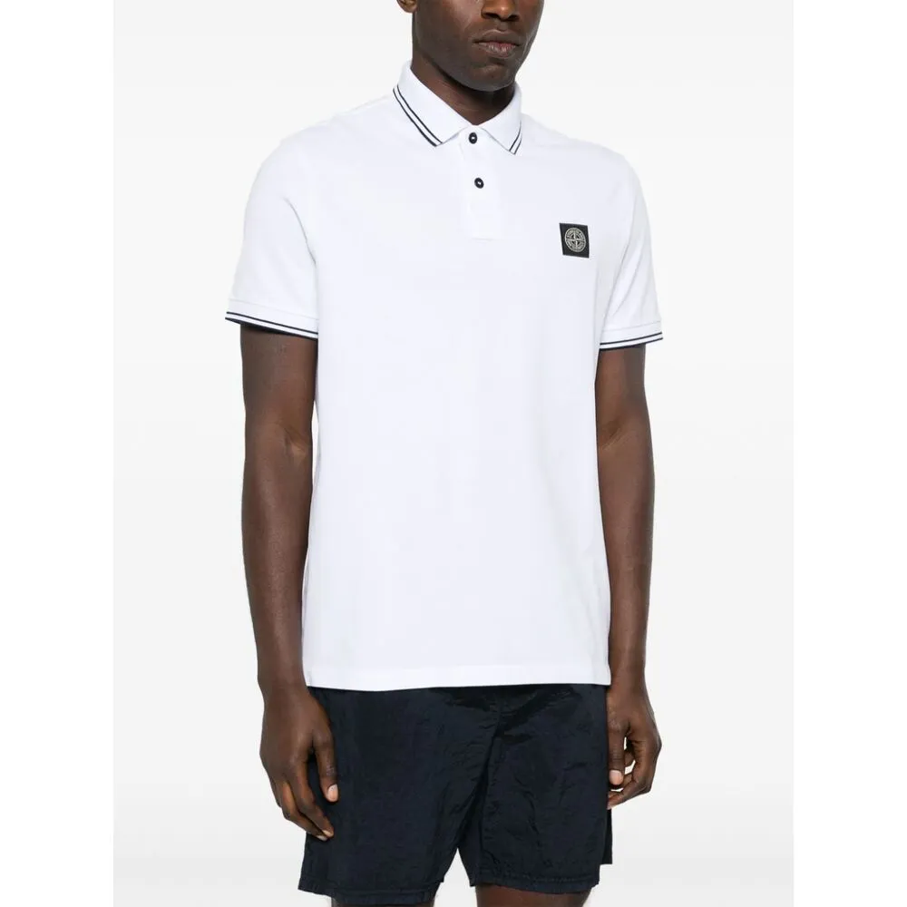 Logo Patch Short-Sleeved Polo Shirt
