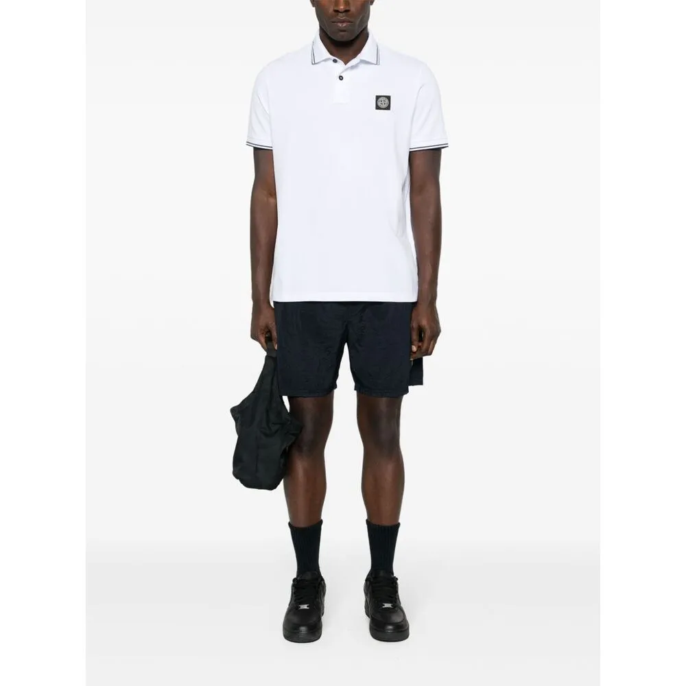 Logo Patch Short-Sleeved Polo Shirt