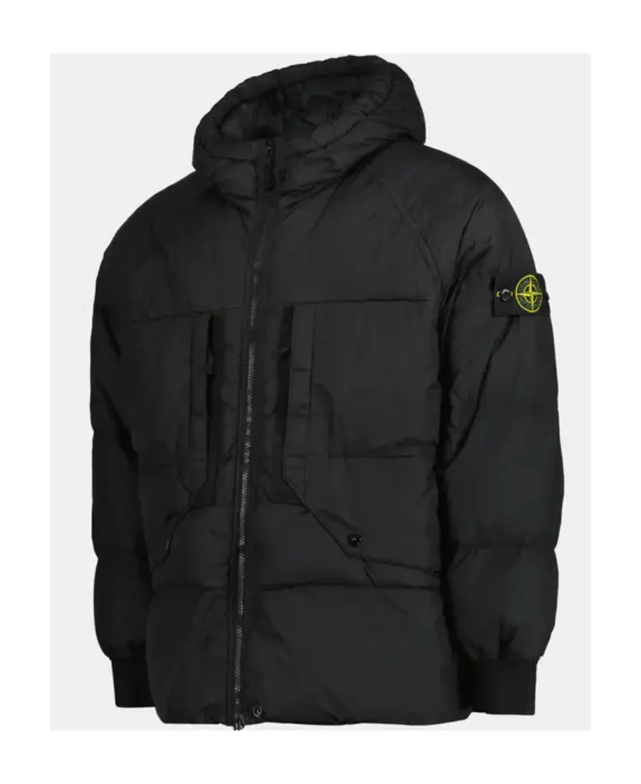 Compass-Patch Puffer Jacket