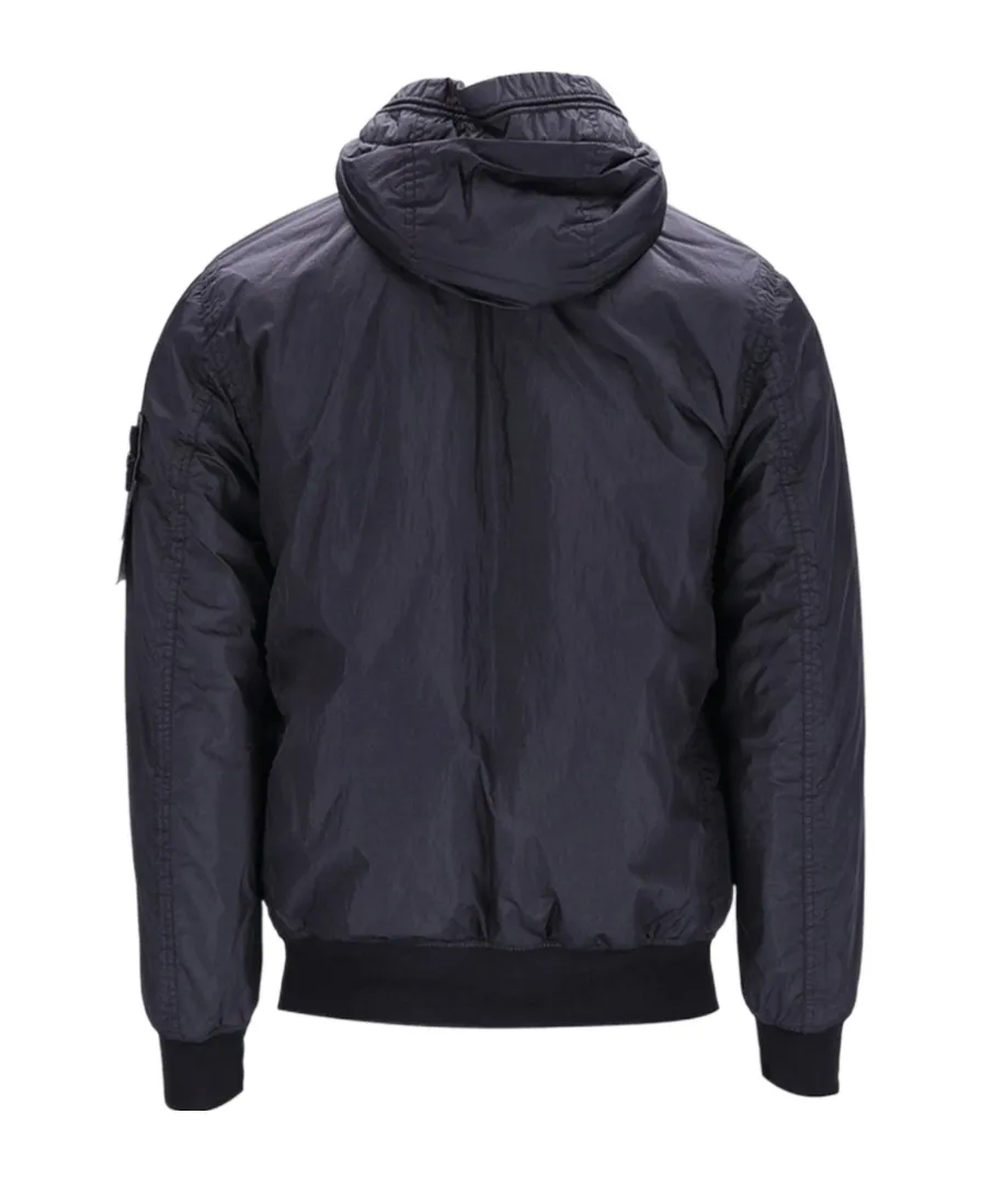 Logo Patch Hooded Track Jacket
