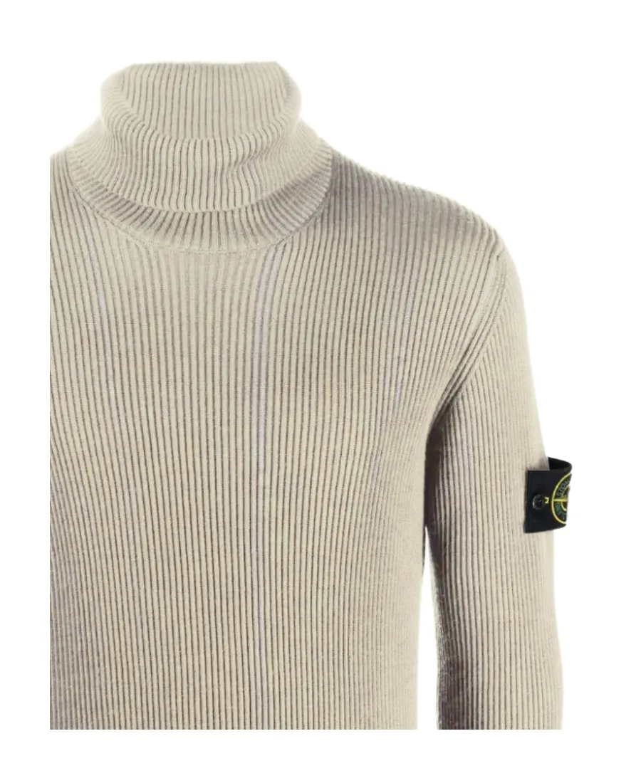 Compass-Motif Wool Jumper