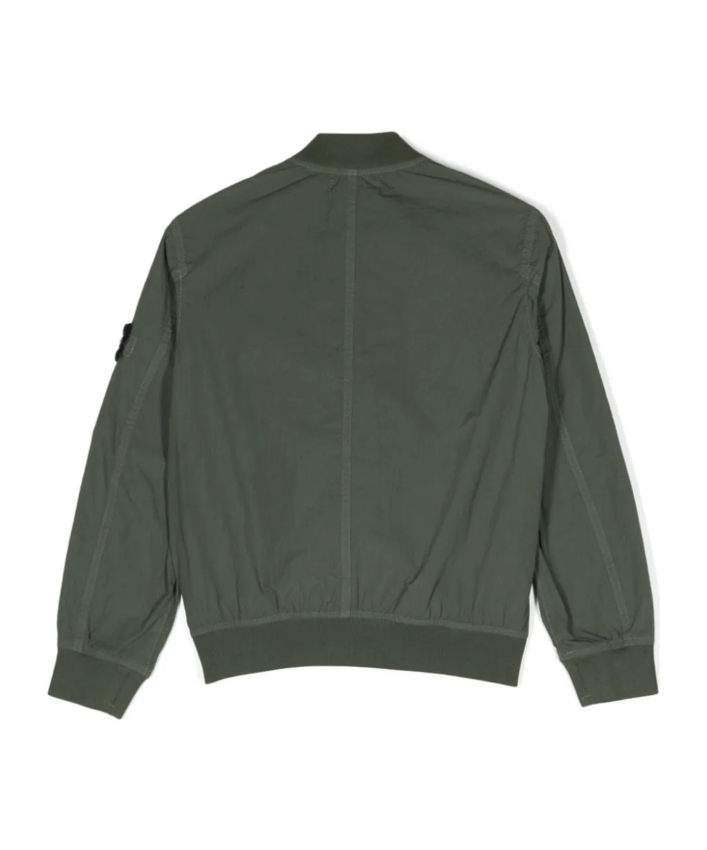 Junior Compass-Badge Zip-Up Bomber Jacket