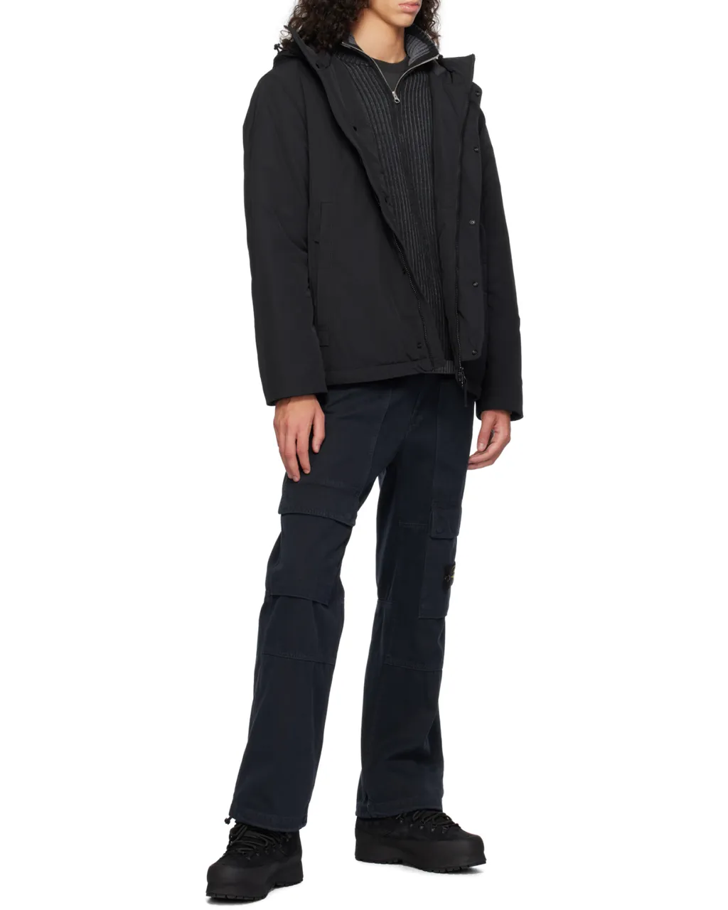 Hooded Buttoned Jacket