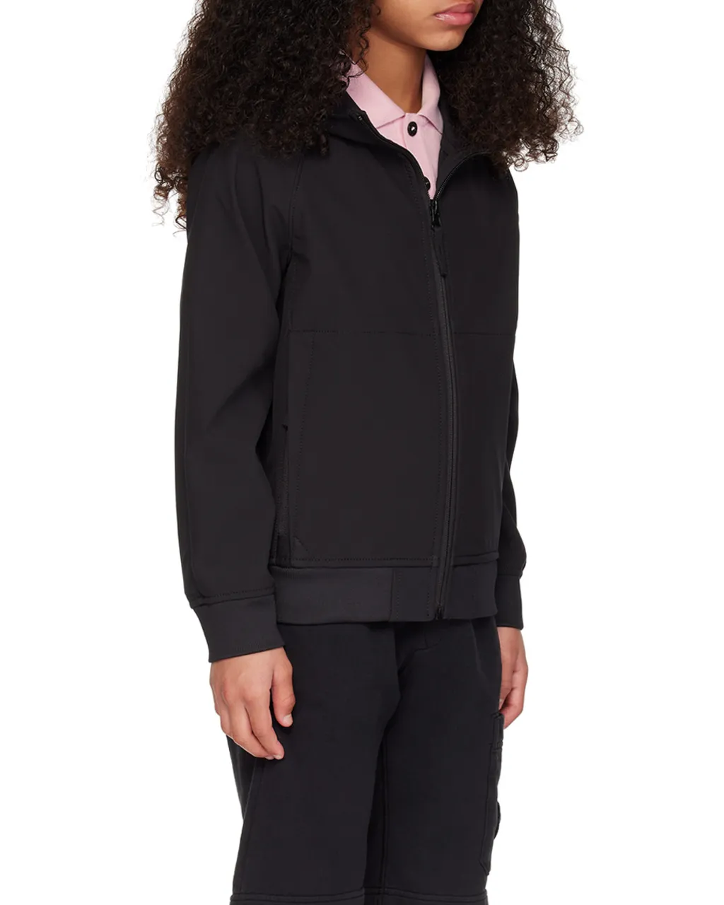 Zipped Straight Hem Hooded Jacket
