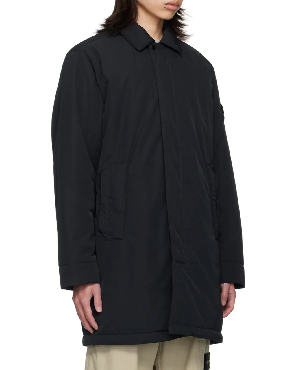 Logo Patch Long Jacket