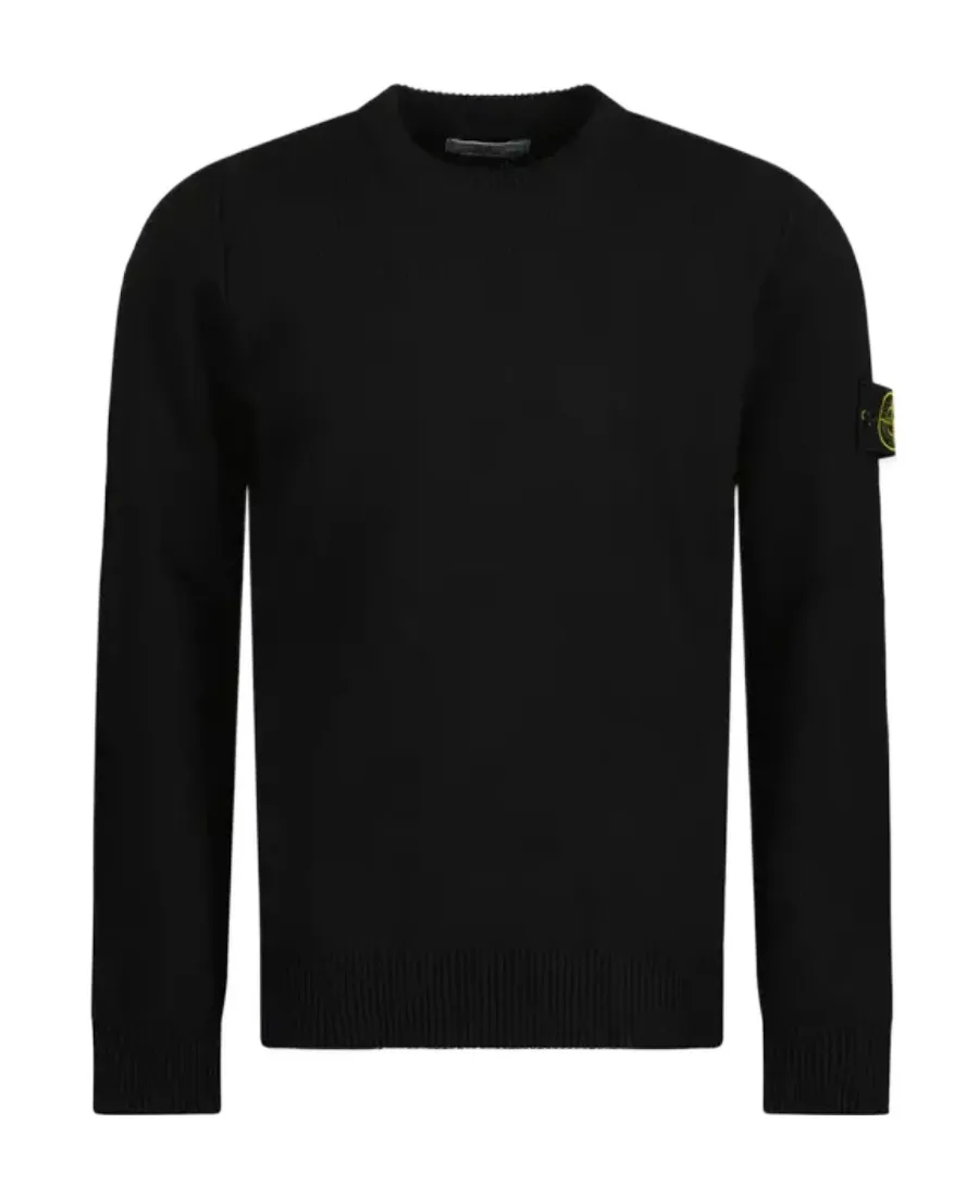 Logo Patch Crewneck Knitted Jumper