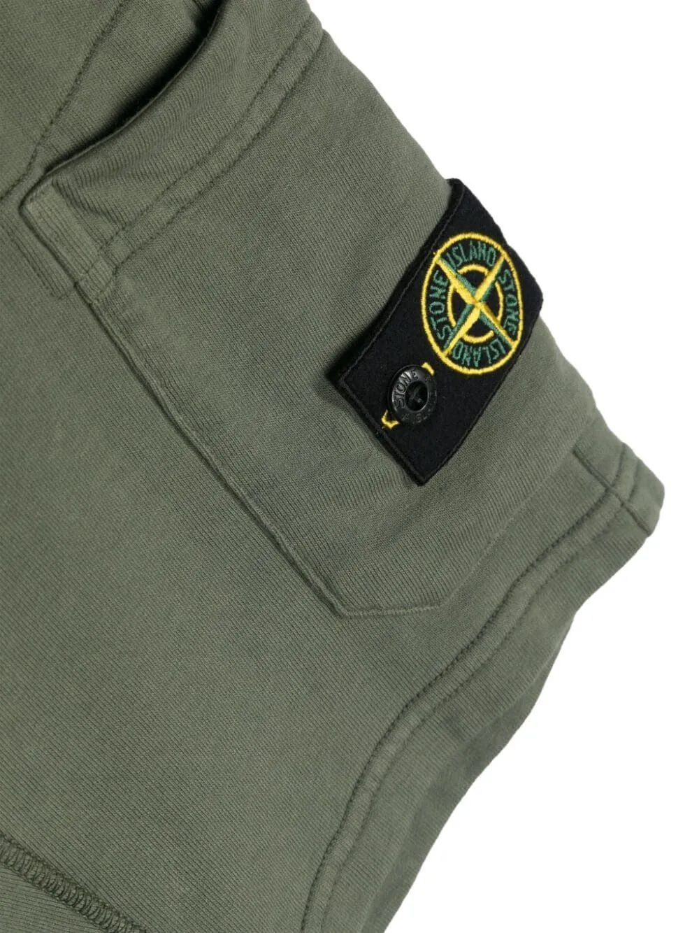 Compass-Badge Elasticated Waistband Shorts