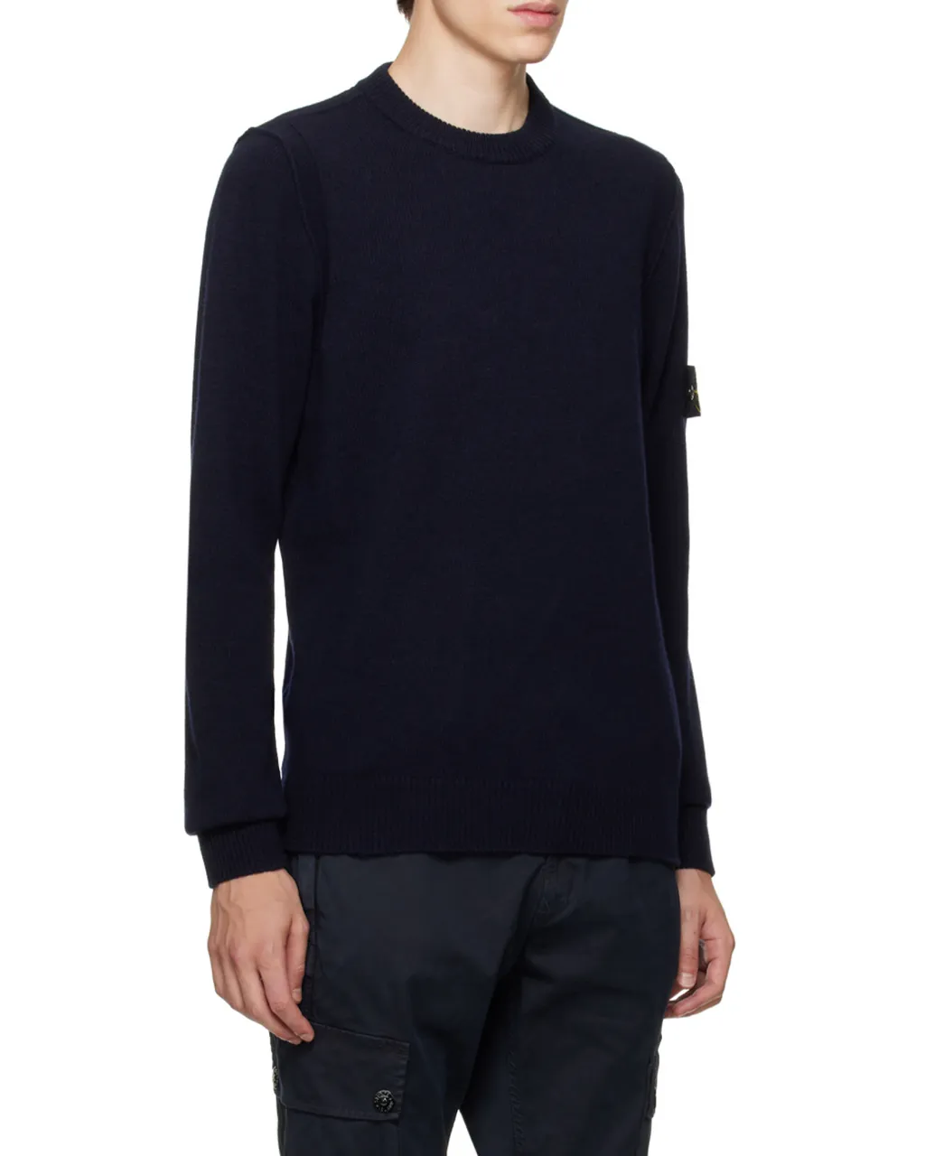 Logo Patch Crewneck Knitted Jumper