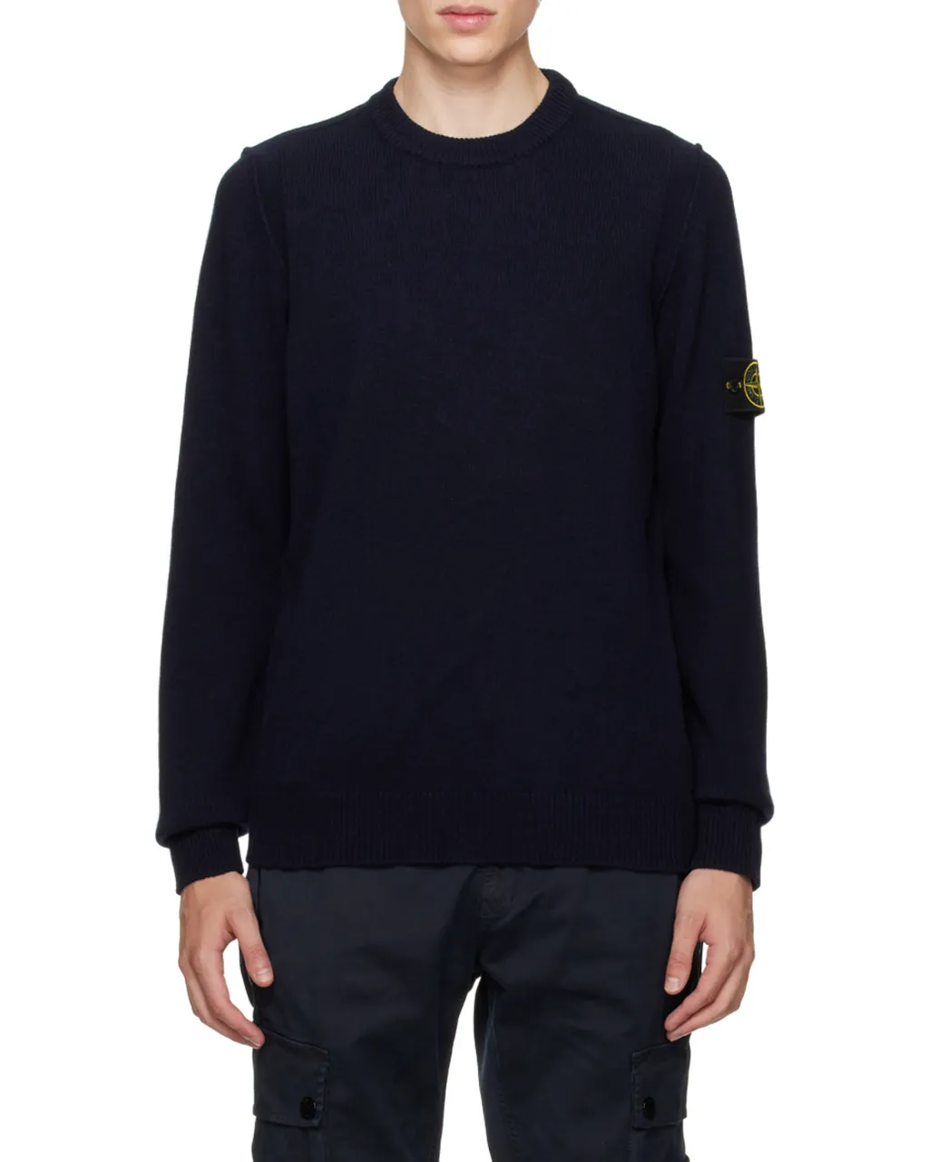 Logo Patch Crewneck Knitted Jumper