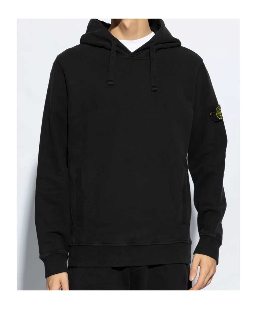 Logo Patch Drawstring Hoodie