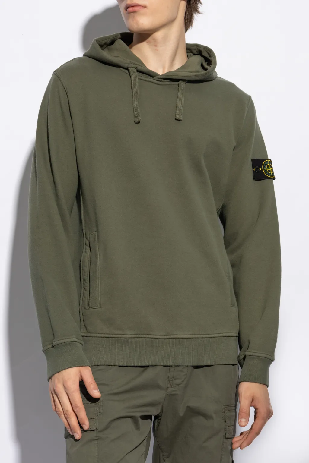 Logo Patch Drawstring Hoodie