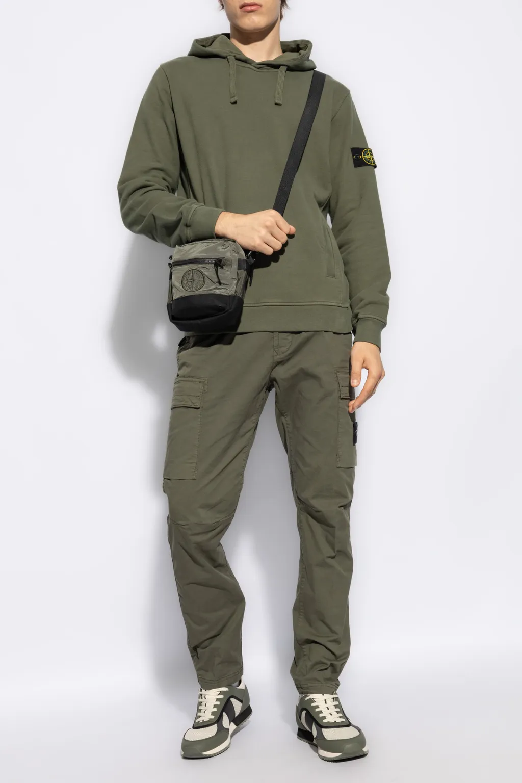 Logo Patch Drawstring Hoodie