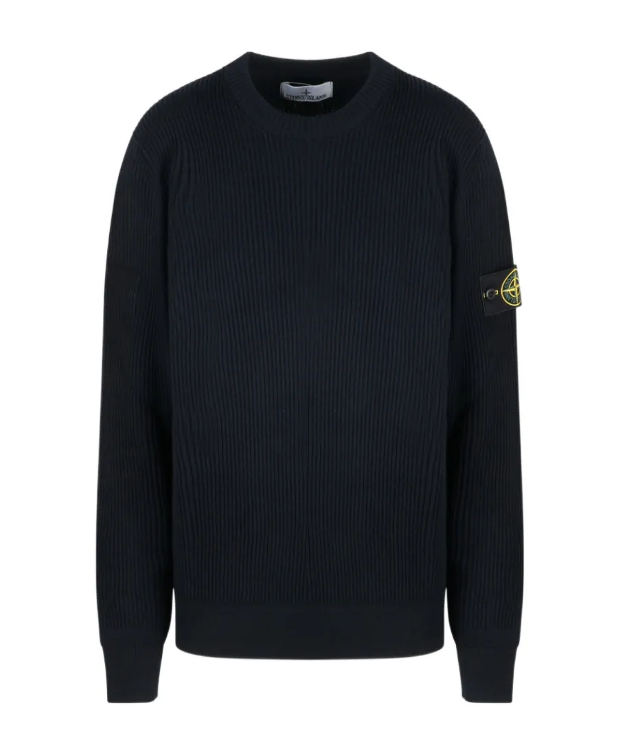 Logo Patch Crewneck Knitted Jumper