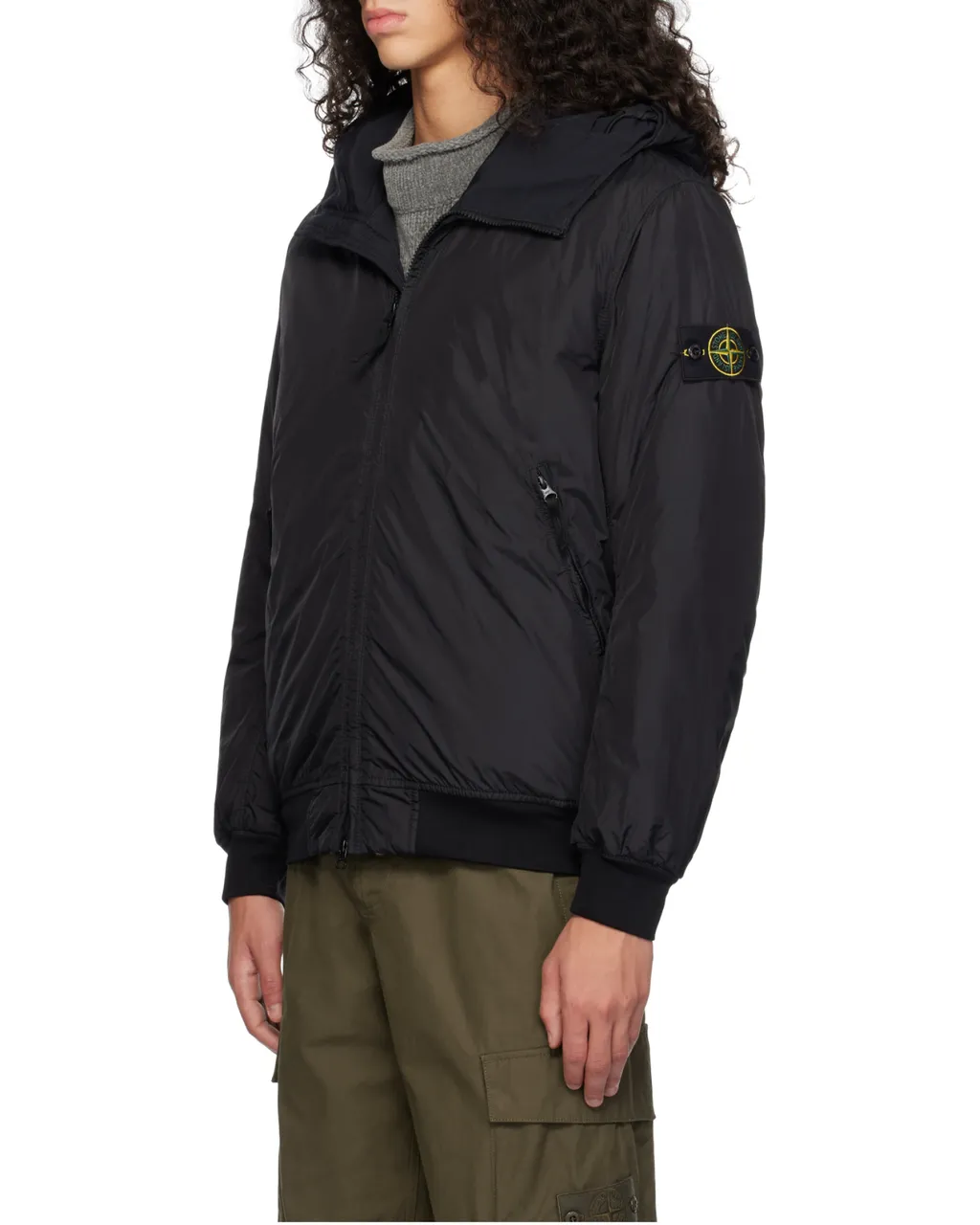 Logo Patch Hooded Jacket