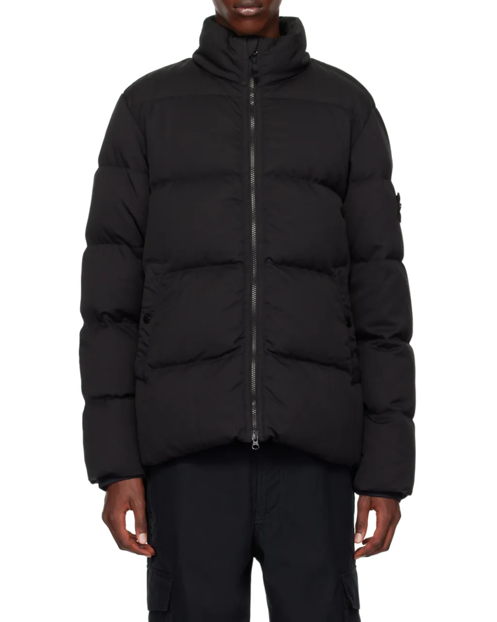 Logo Patch Zipped Padded Jacket