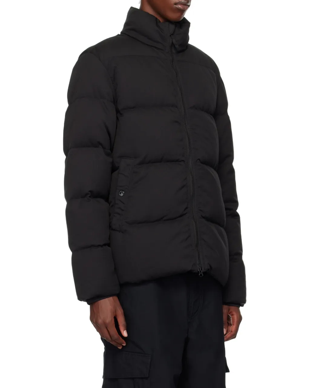 Logo Patch Zipped Padded Jacket