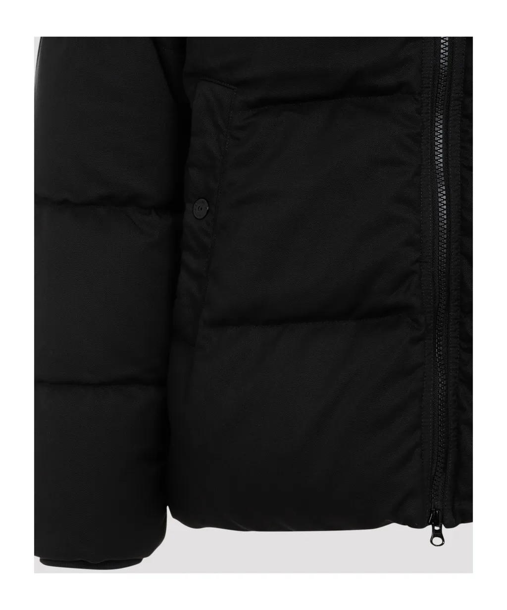 Logo Patch Zipped Padded Jacket