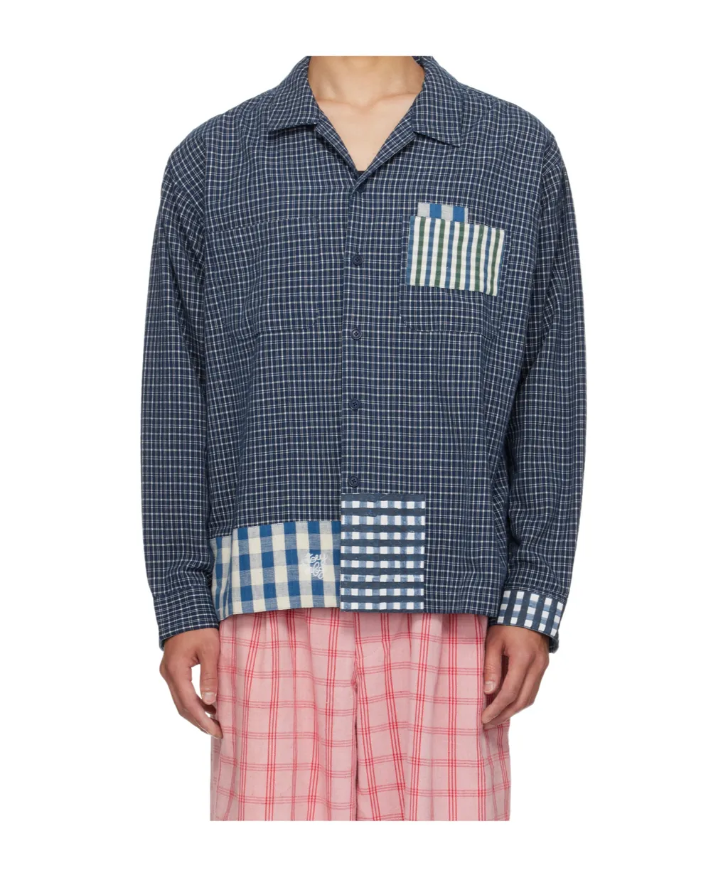 Checkered Patchwork Shirt