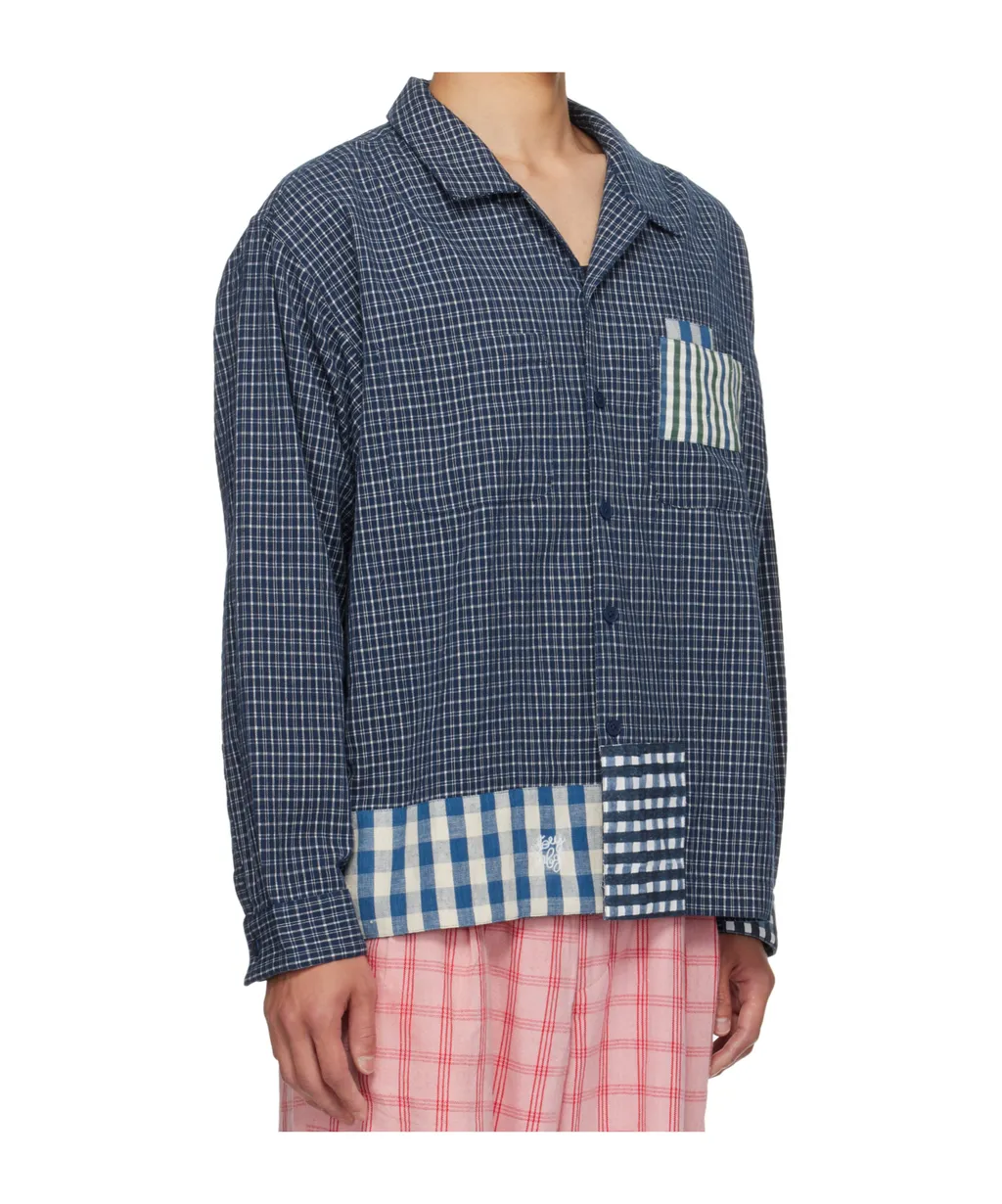 Checkered Patchwork Shirt