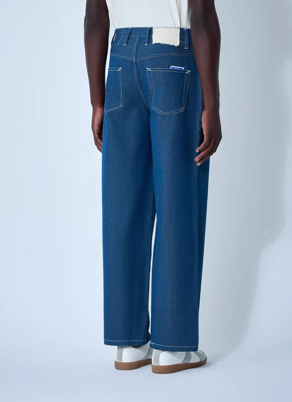 Denim Trousers With Belt Loops