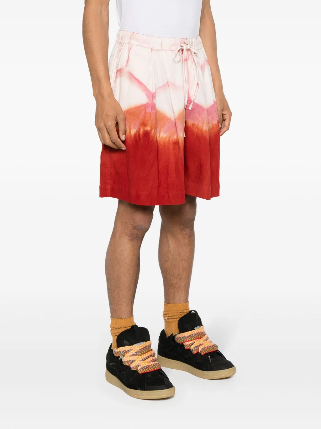 Bridge Grapefruit Clamp-Dye Shorts