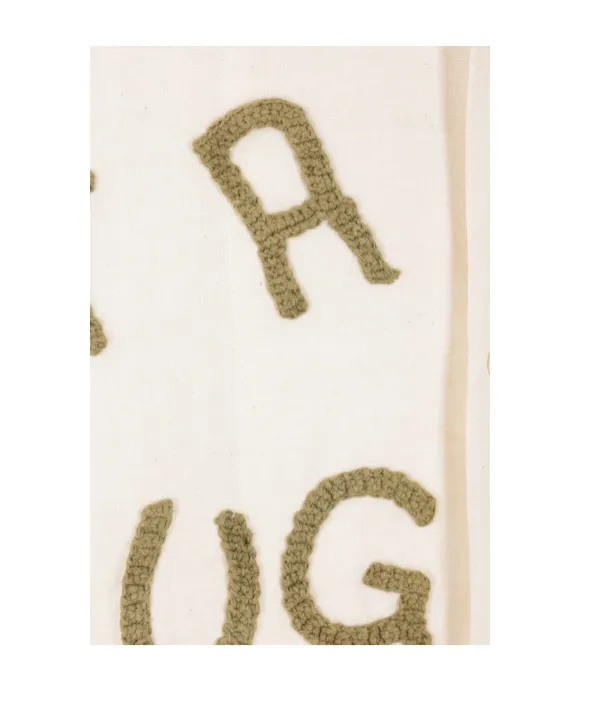 Greetings Appliqué-Lettering Shirt