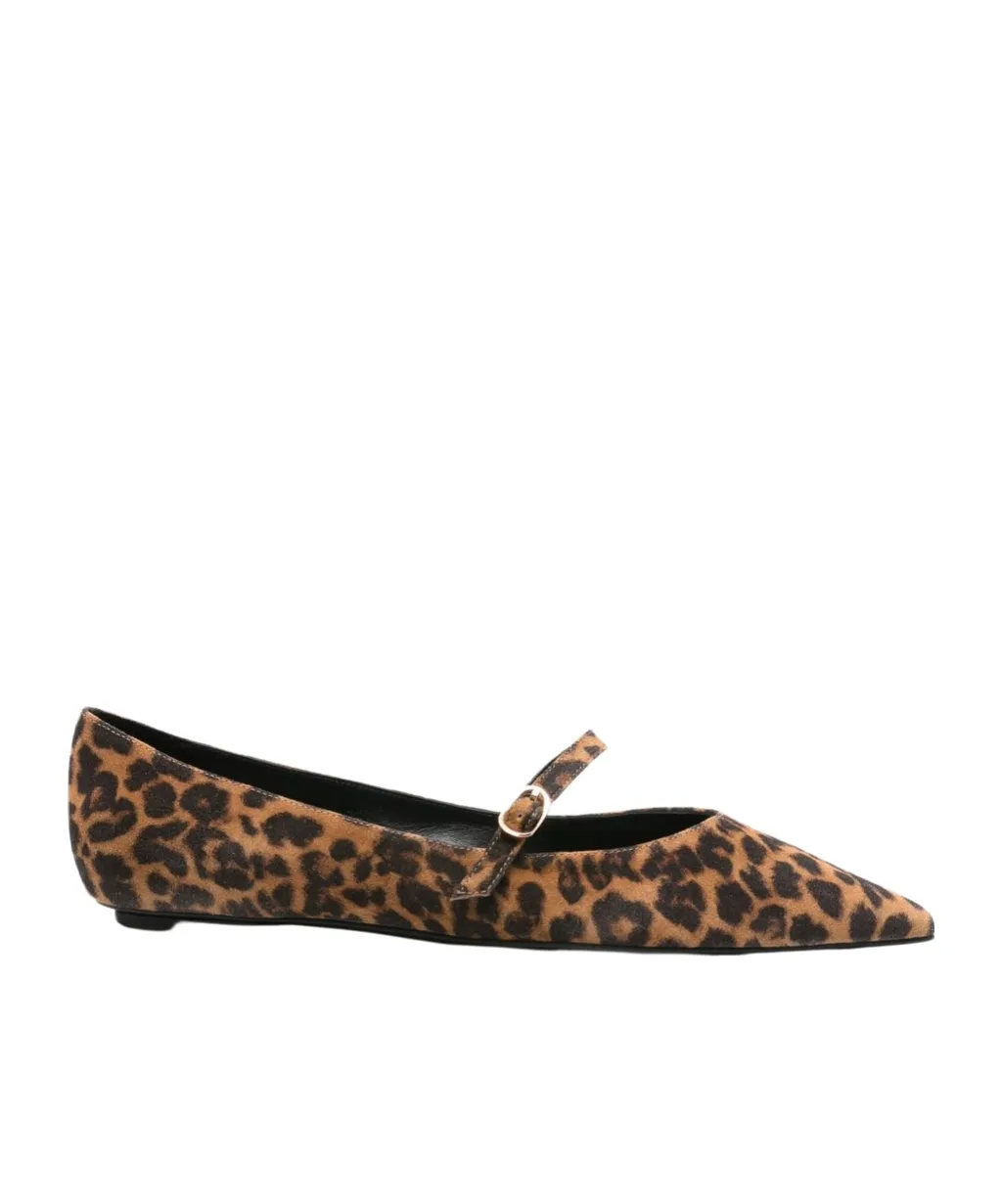 Pointed-Toe Mary Jane Flats