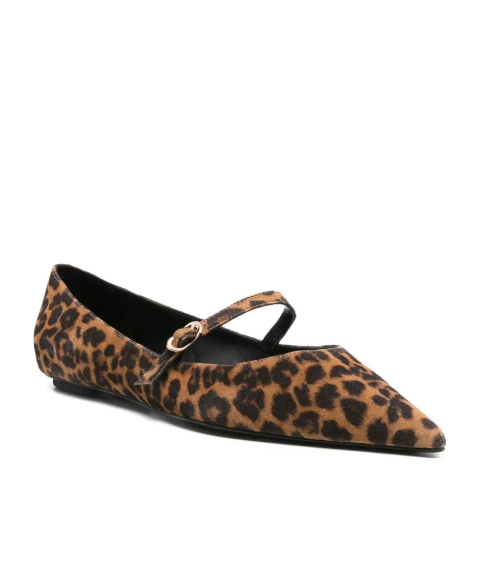 Pointed-Toe Mary Jane Flats