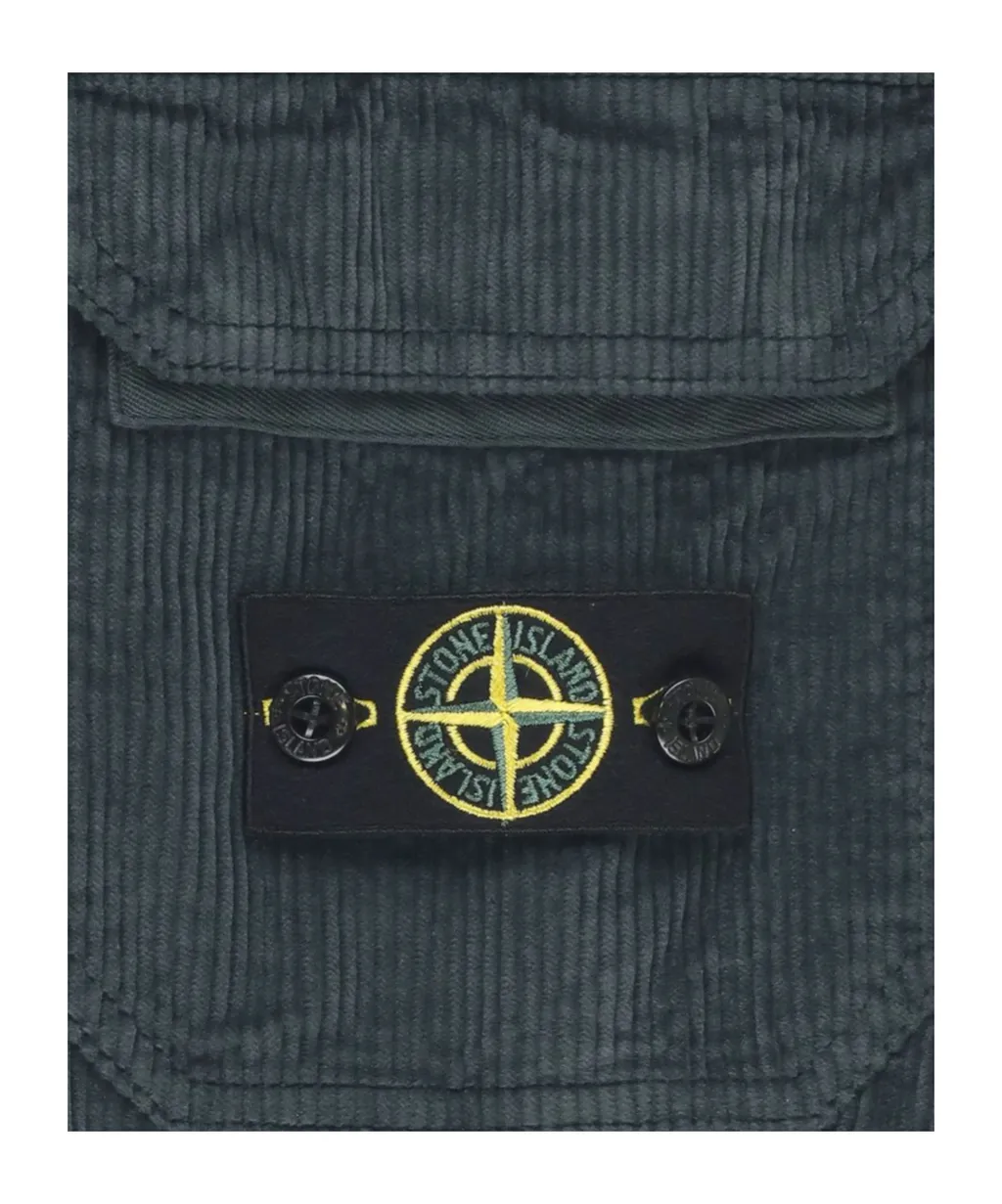 Compass-Badge Elasticated Waistband Trousers