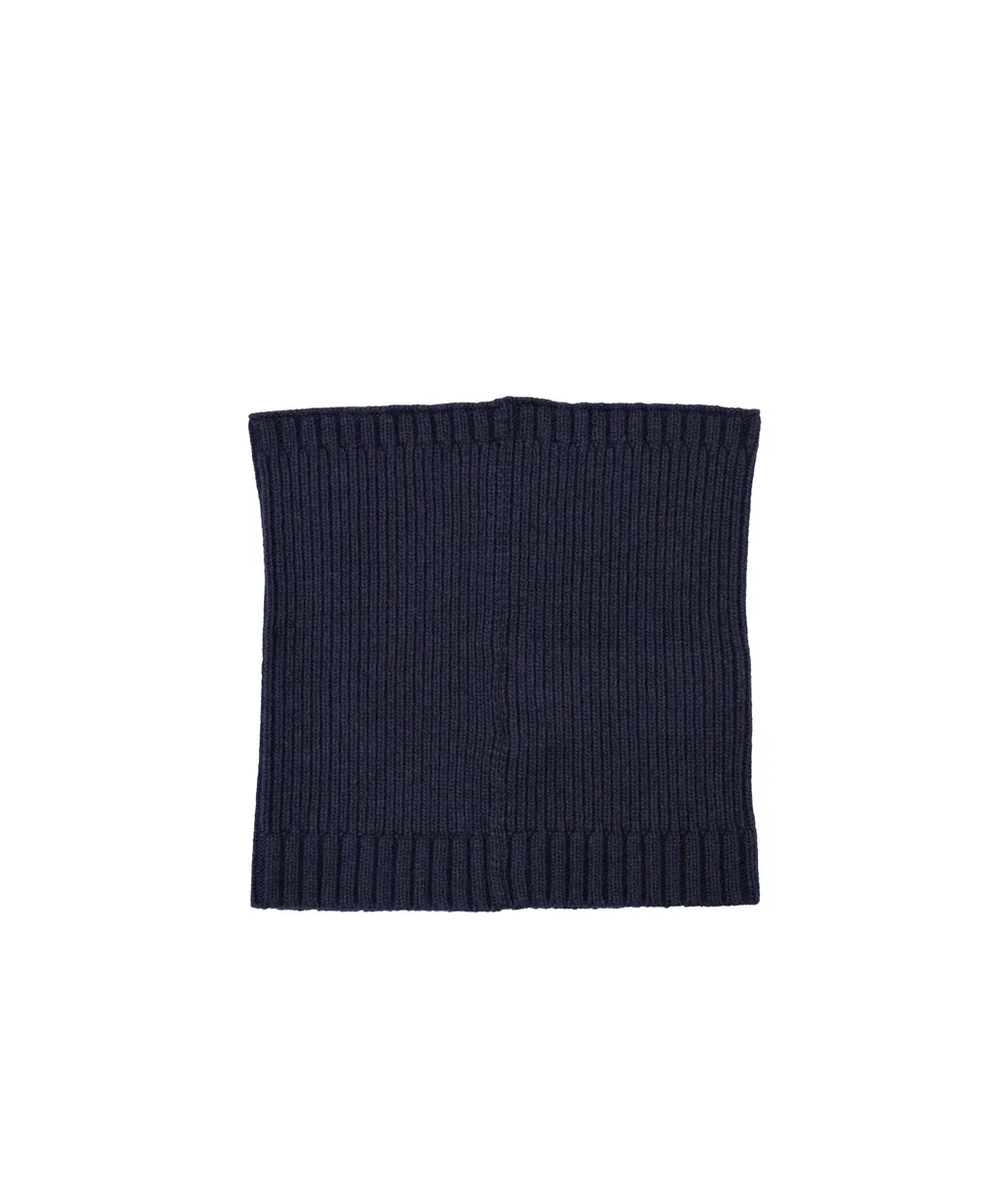 Logo-Patch Ribbed Scarf