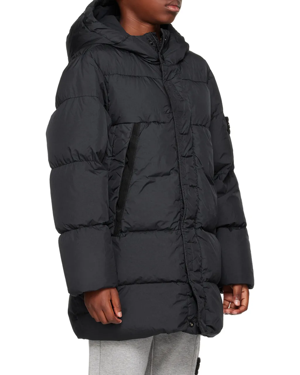 Junior Compass-Badge Quilted Coat
