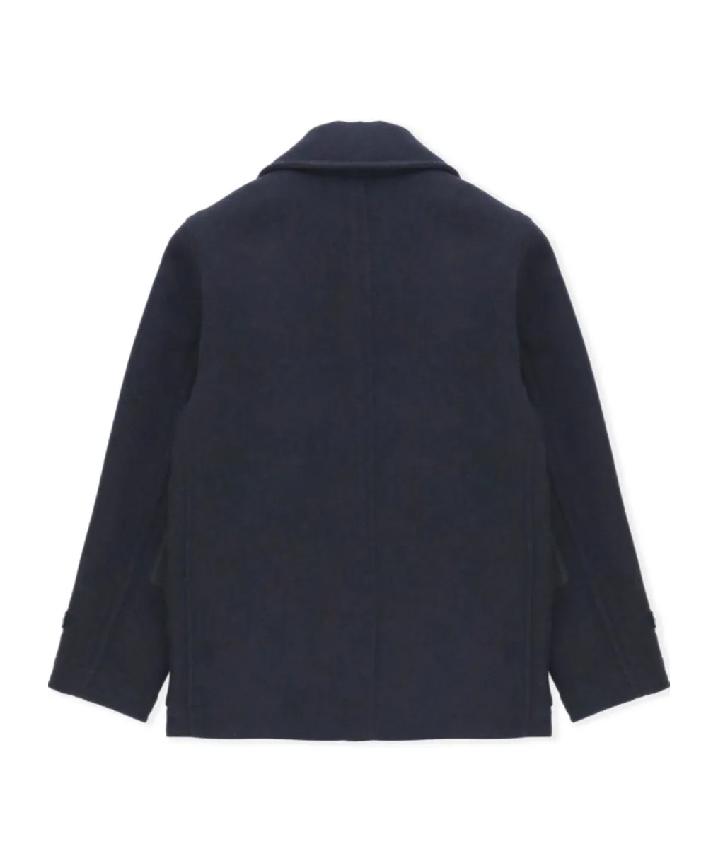 Logo-Patch Double Breasted Coat