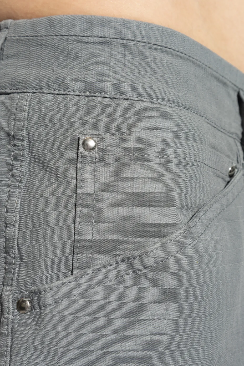 Compass-Motif Ripstop Straight Trousers
