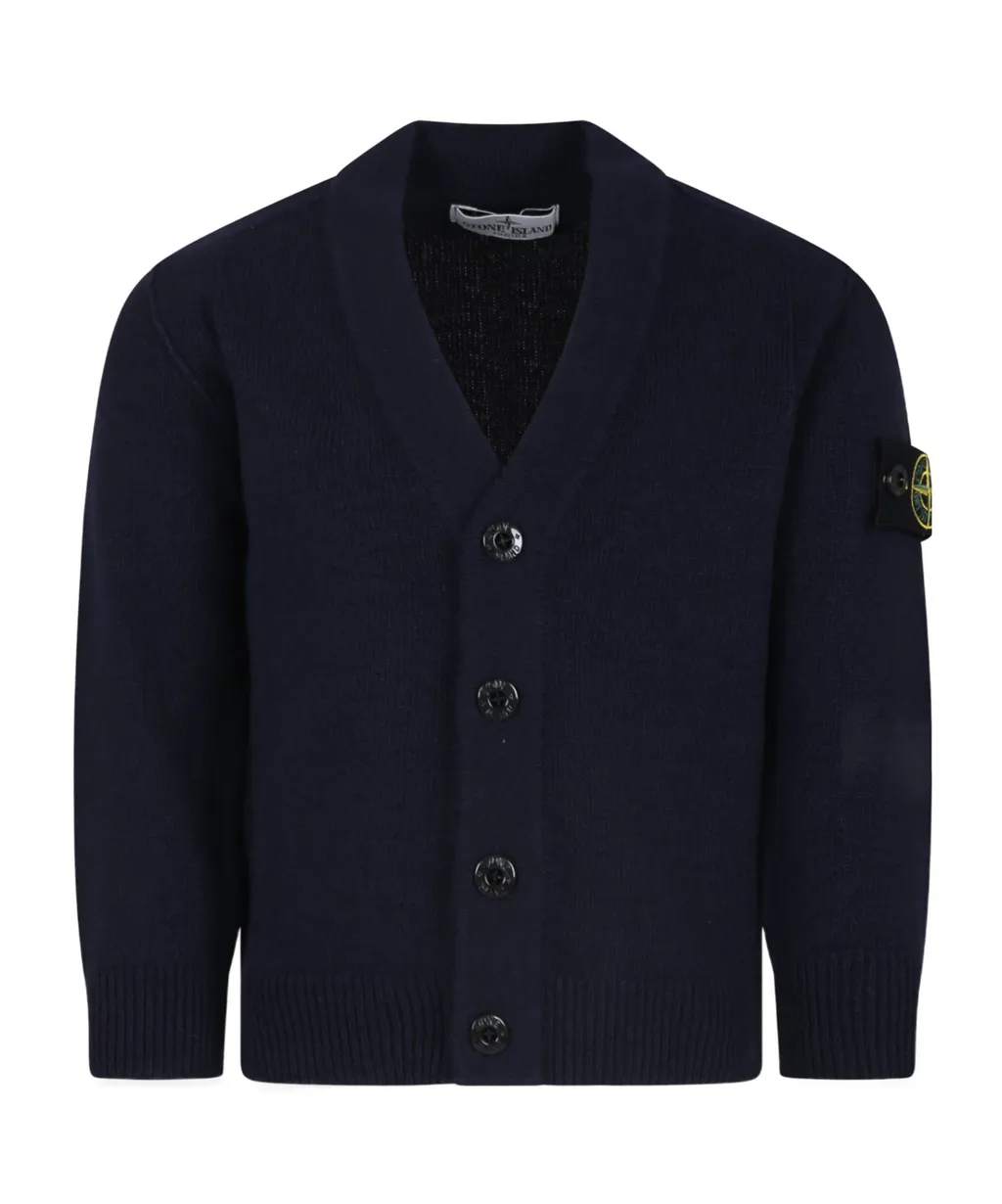 Compass Badge V-Neck Knitted Cardigan