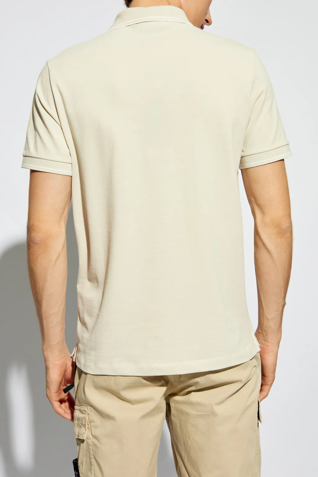Compass-Appliqué Piqué Polo Shirt