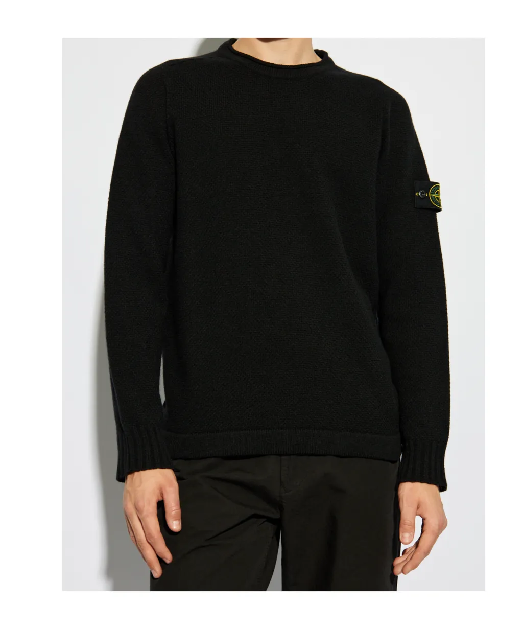 Compass-Badge Wool Jumper