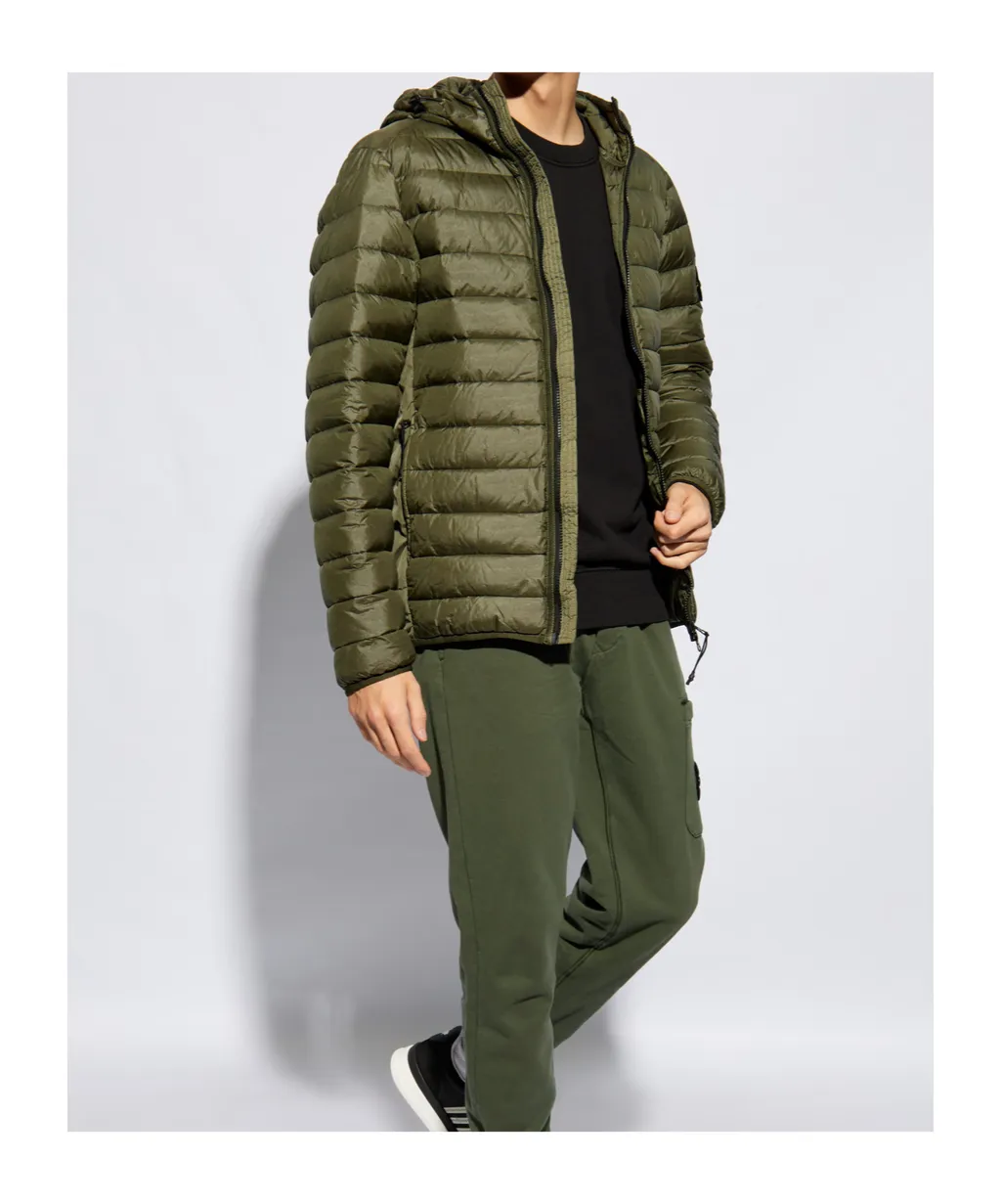 Compass-Badge Puffer Jacket