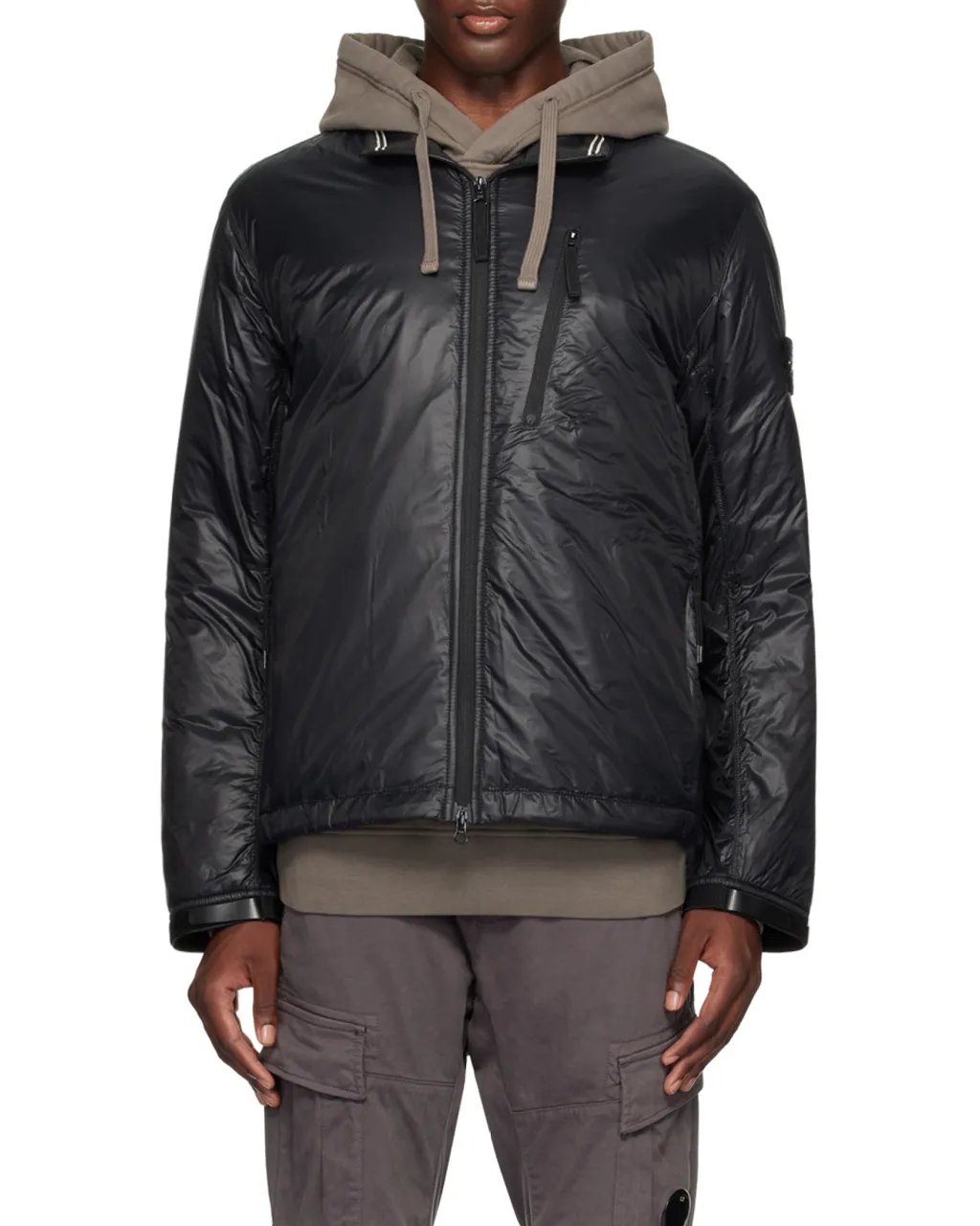 Compass-Badge Lightweight Padded Jacket