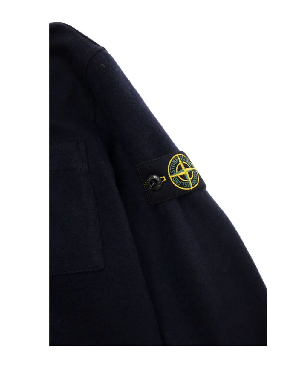 Compass-Badge Curved Hem Shirt