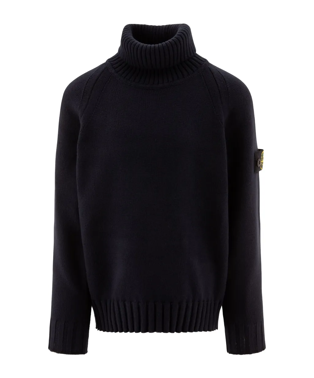 Compass Patch Turtleneck Jumper