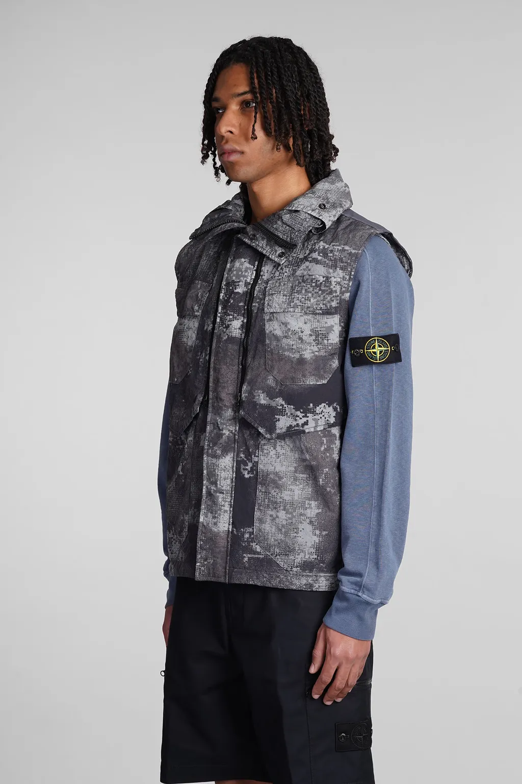 Camouflage Printed Sleeveless Gilet