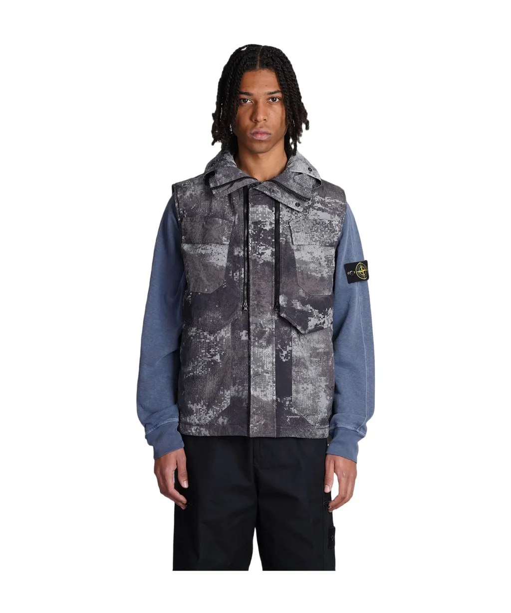 Camouflage Printed Sleeveless Gilet