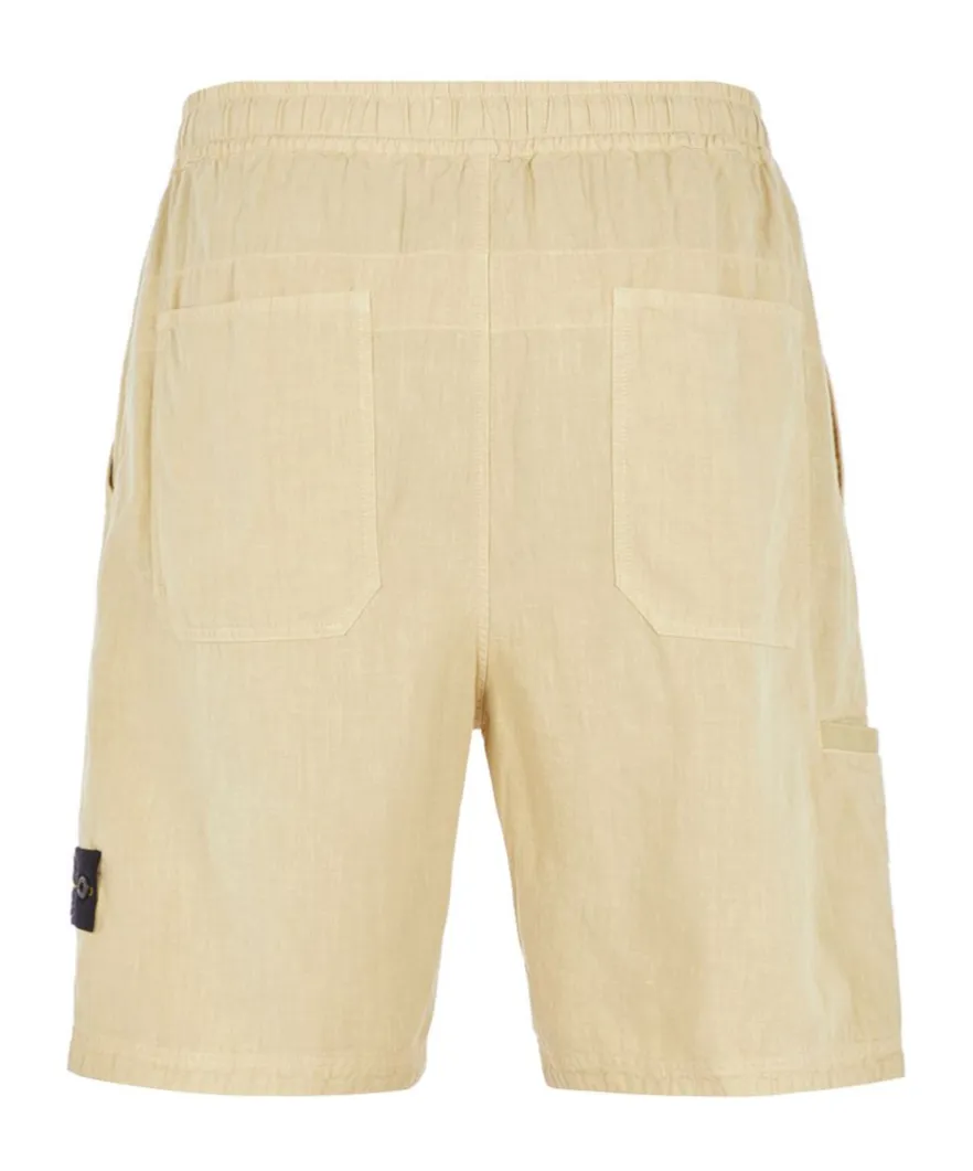 Compass-Badge Straight Leg Bermuda Shorts