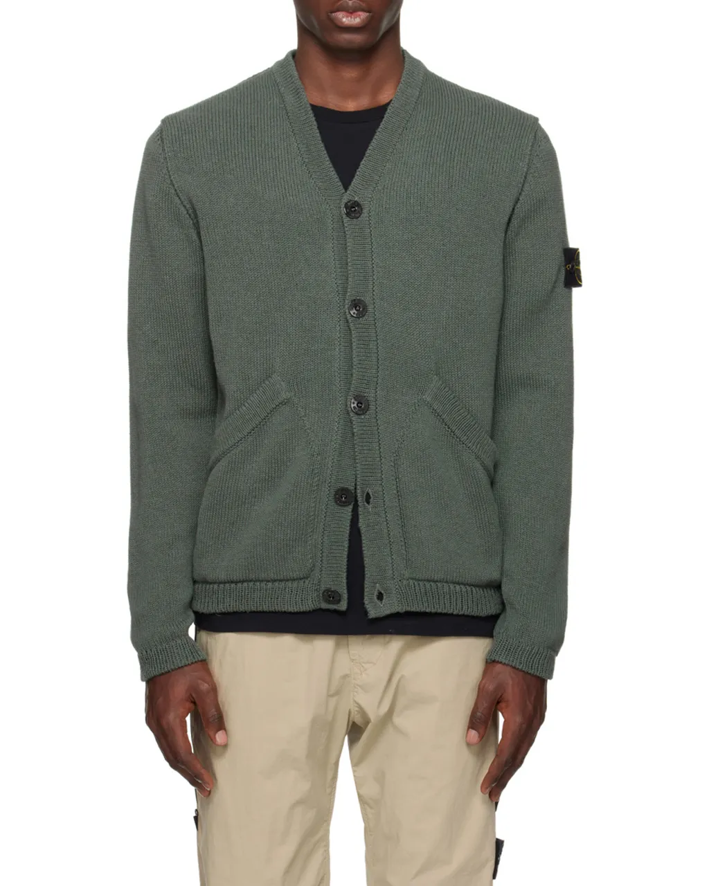 Long-Sleeved V-Neck Cardigan