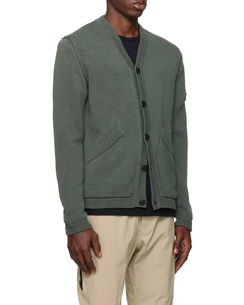 Long-Sleeved V-Neck Cardigan