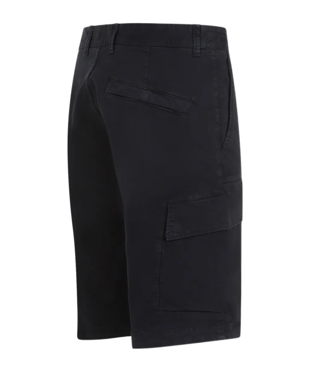 Compass-Badge Knee-Length Cargo Shorts