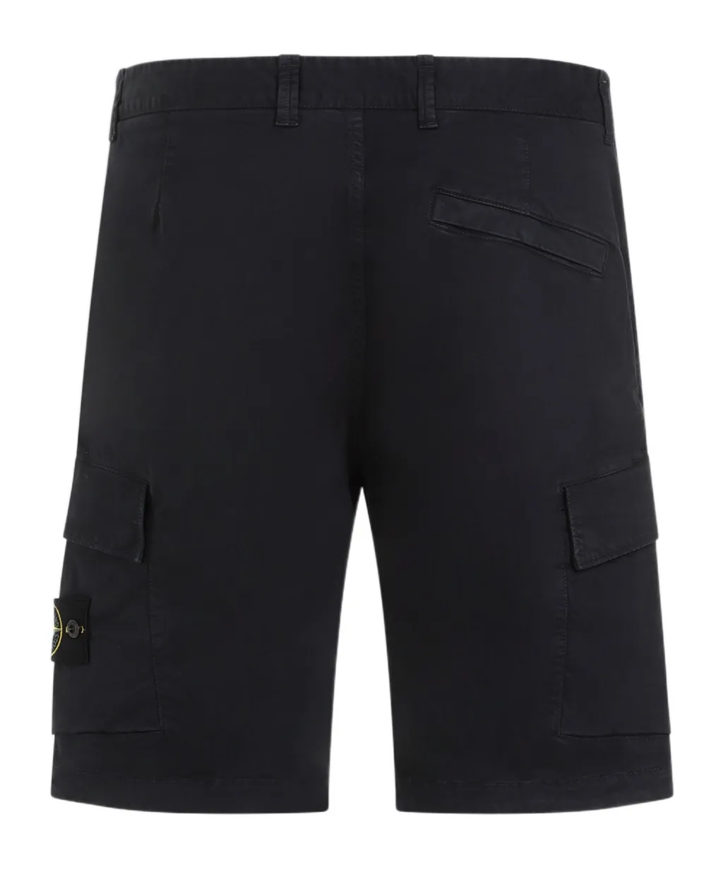 Compass-Badge Knee-Length Cargo Shorts