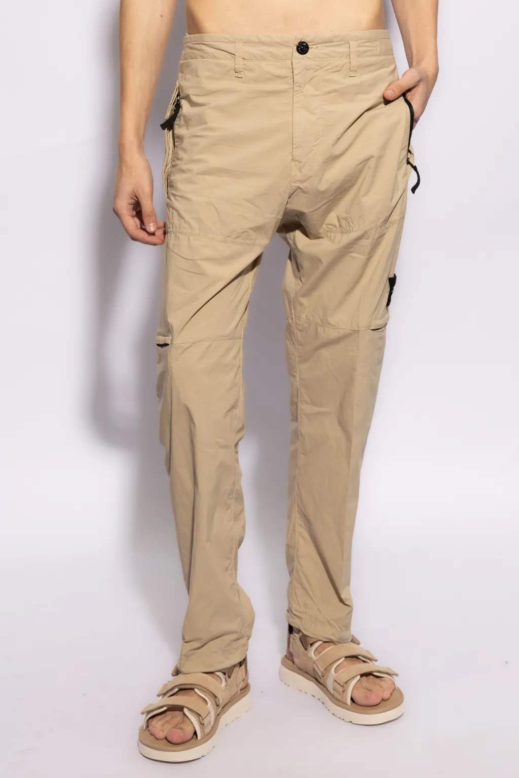 Compass-Badge Tapered Trousers