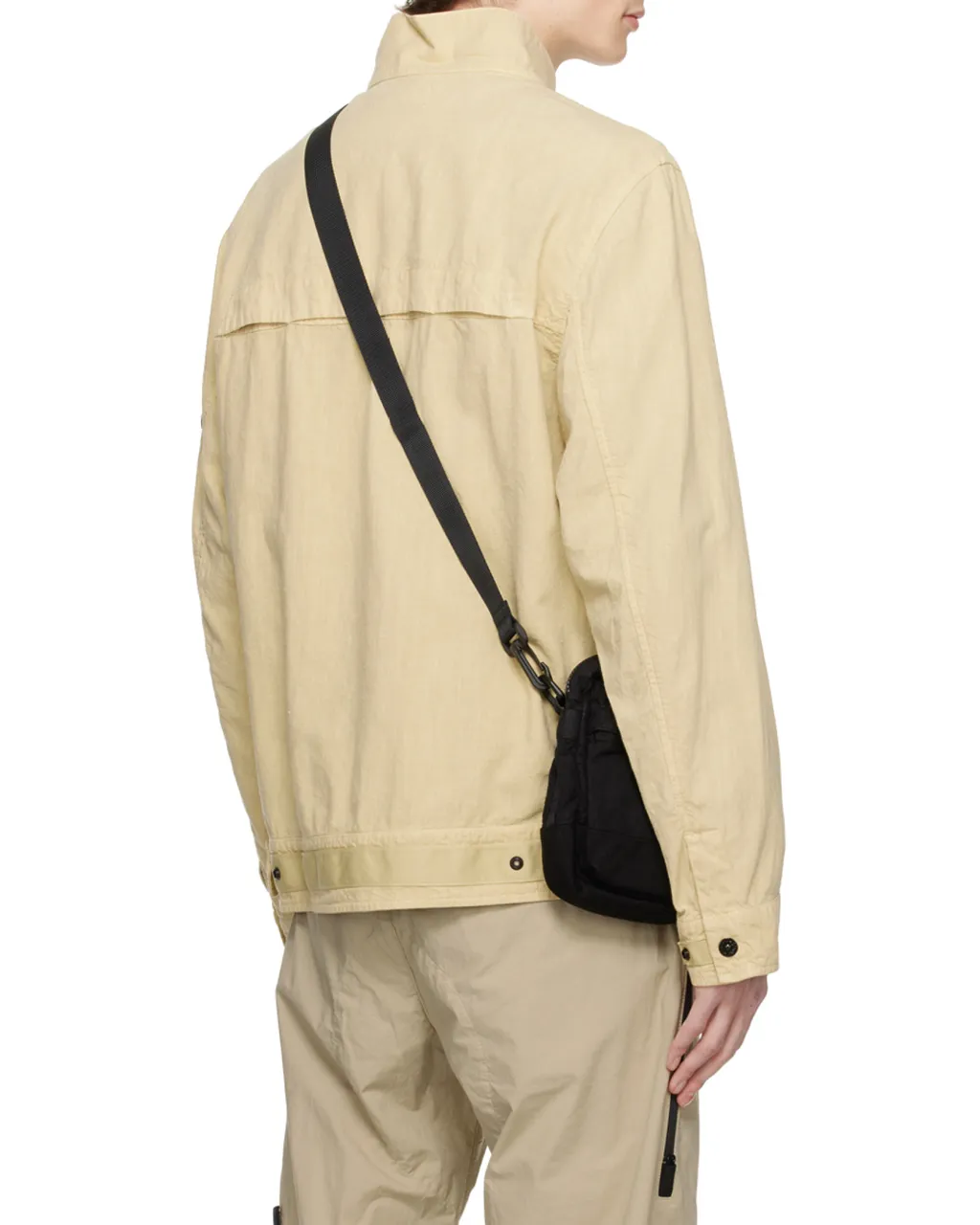 Compass-Badge Linen-Blend Jacket