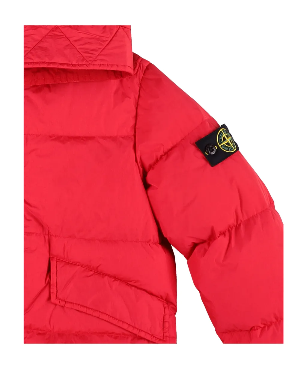 Junior Compass-Motif Hooded Jacket